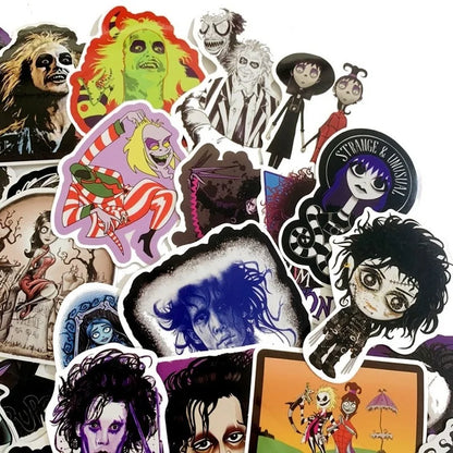 50PCS cartoon animation horror monster series character graffiti stickers, personalized DIY laptop phone cases, handbooks, car refrigerator waterproof decorative stickers, toys