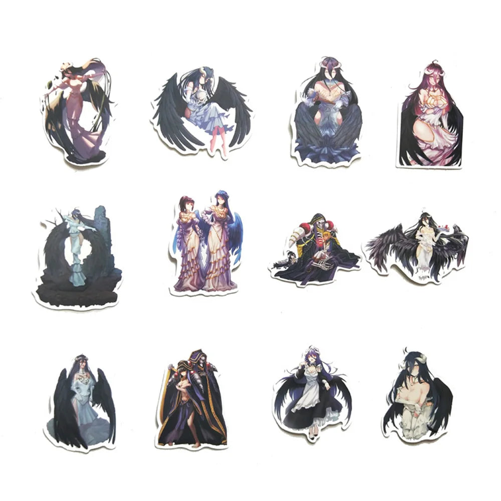 50PCS Riman Overlord King of The Dead Cartoon Graffiti Waterproof Sticker Luggage Compartment Skate board Car Helmet