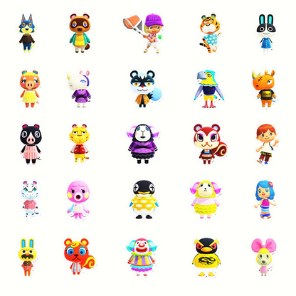 50PCS   Animal Crossing Club Cartoon Game Graffiti Waterproof Sticker Suitcase NotebookRefrigeratorSkateboardHelmet
