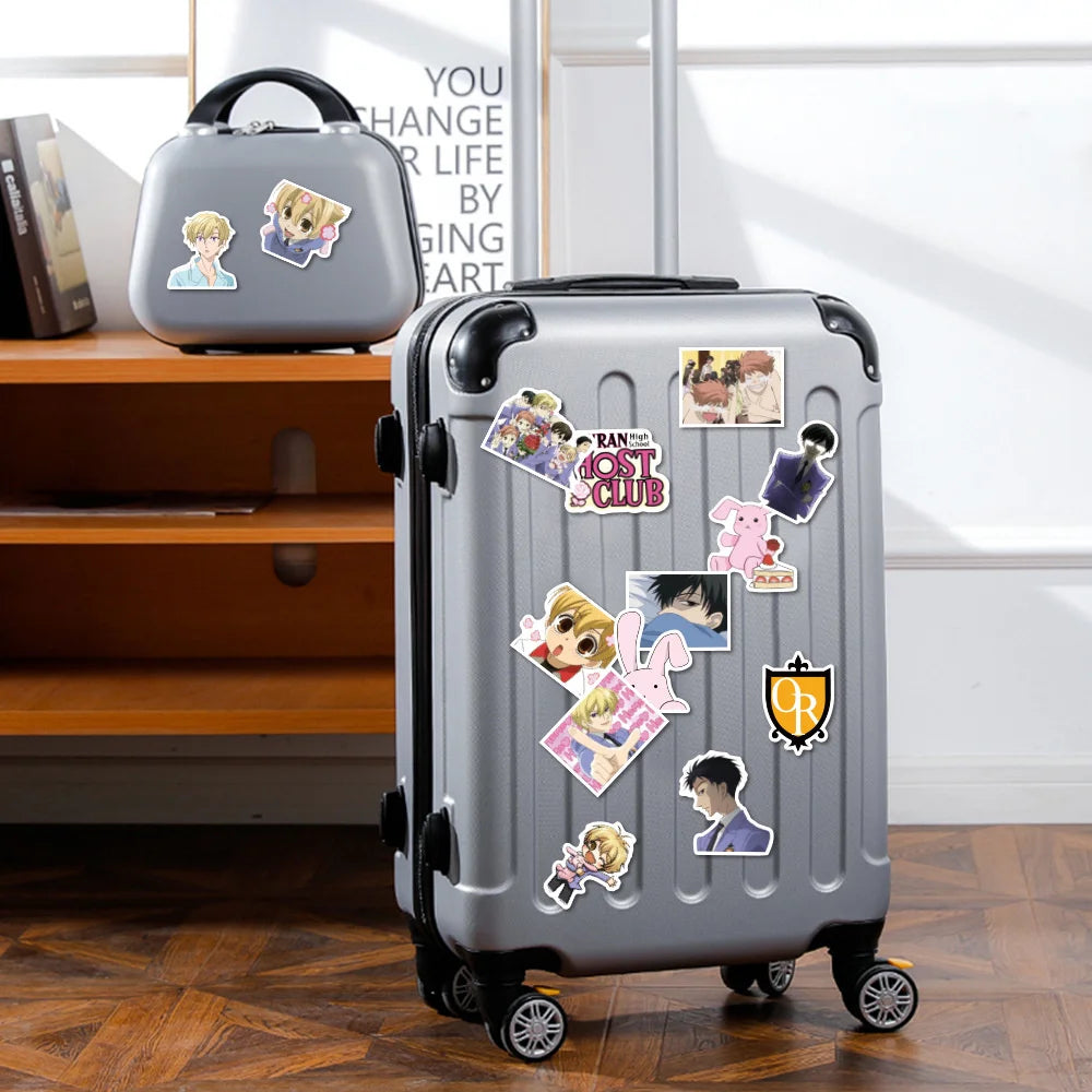 50PCS Anime Ouran College Graffiti Water Cup Luggage Skateboard Laptop Personalized Graffiti Waterproof Sticker
