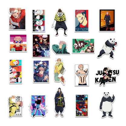 50PCS Japanese Anime Jujutsu Kaisen Cartoon Graffiti Stickers Skateboard Mobile Phone Decoration Waterproof Sticker Toy
