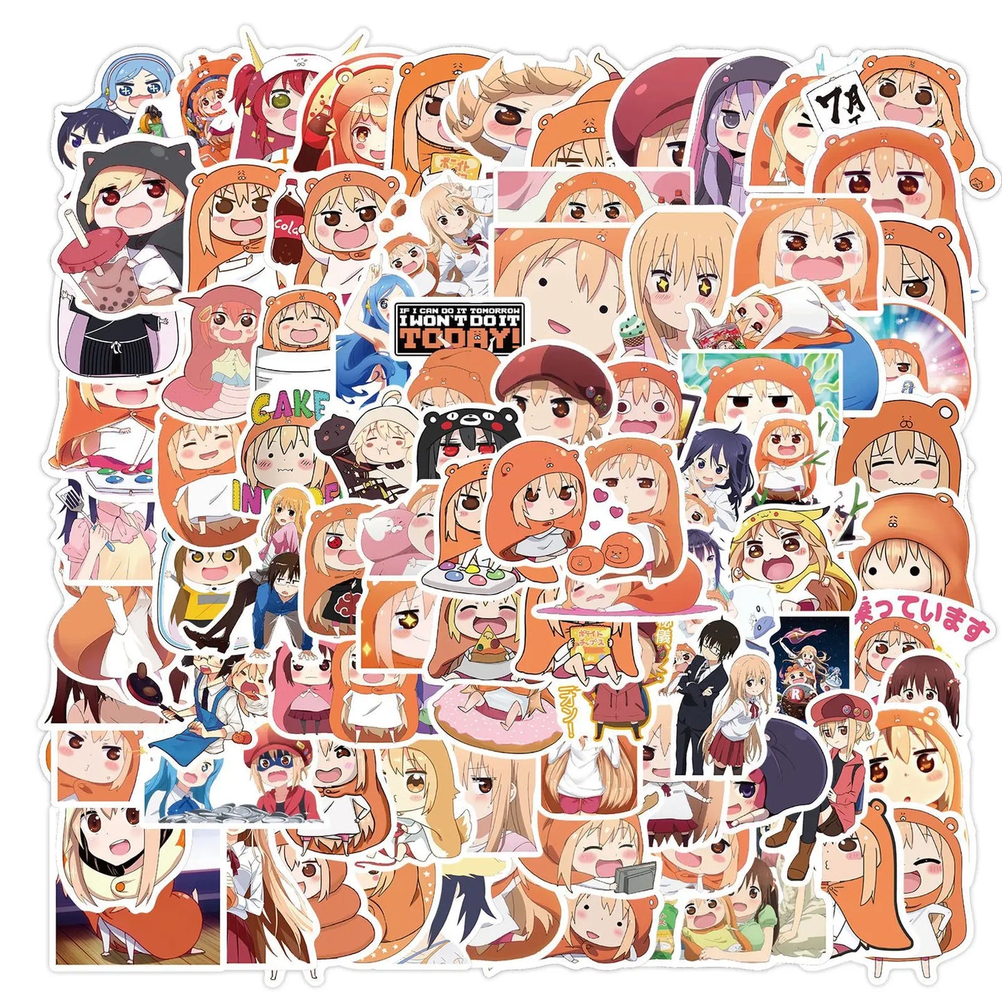 50PCS Cartoon Japanese comic Chimaimei Boo character decorative style graffiti stickers, personalized fashion creative trend DIY exquisite decorative decal cups, helmets, skateboard popular sticker toys