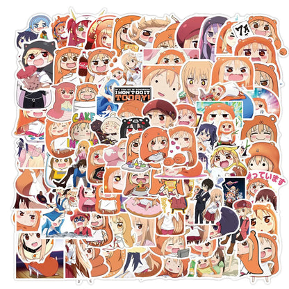 50PCS Cartoon Japanese comic Chimaimei Boo character decorative style graffiti stickers, personalized fashion creative trend DIY exquisite decorative decal cups, helmets, skateboard popular sticker toys
