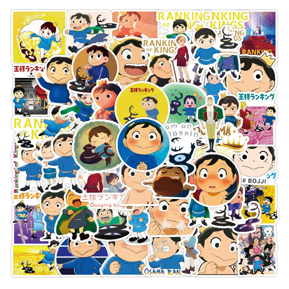 50PCS New Animation King Ranking Personalized Decoration Graffiti Waterproof Sticker Water Cup Skateboard Helmet