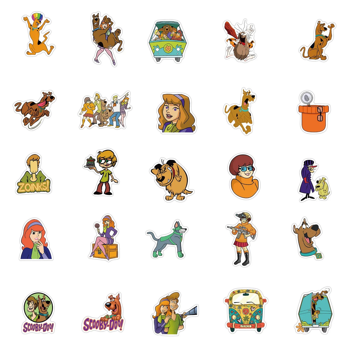 50PCS Cartoon Comedy Movie Scooby Doodle Waterproof Sticker Suitcase Notebook Mobile Phone RefrigeratorSkateboard