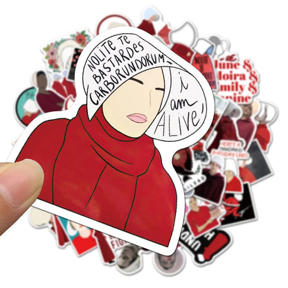 50PCS American Drama Handmaid's Story Graffiti Stickers Luggage Refrigerator Water Cup Skateboard Sticker