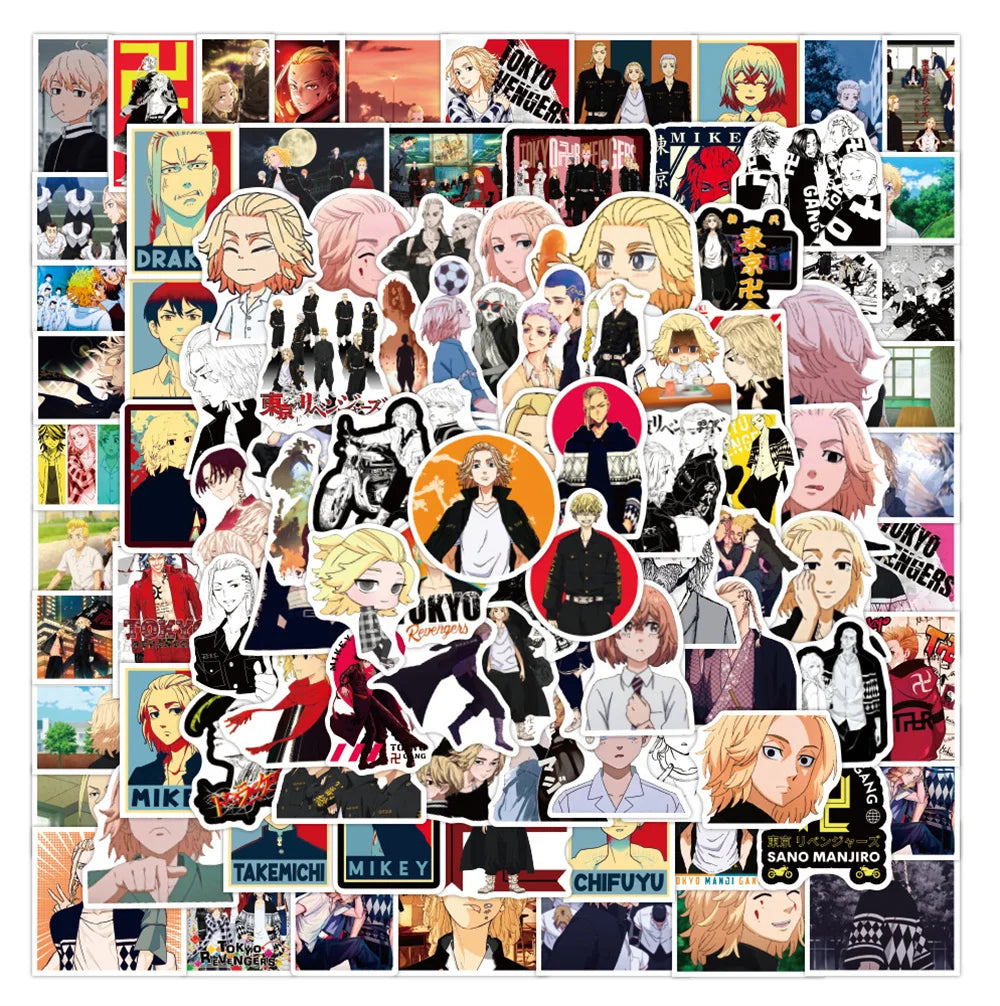 50PCS New Cartoon Anime Tokyo Avengers Graffiti Decoration Suitcase Guitar Waterproof Sticker