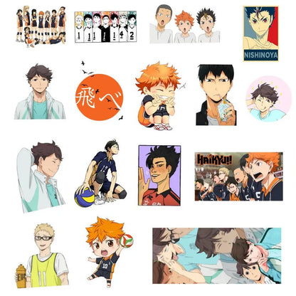 50 pieces of haiku from Japanese cartoon anime haikyuu!! Graffiti stickers, personalized DIY guitar suitcases, laptop phone cases, refrigerator decorative stickers, toys