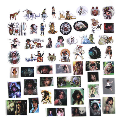 50PCS  Anime Princess Cartoon Stickers Anime Beauty Waterproof Car Motorcycle Skateboard Laptop Luggage Stickers