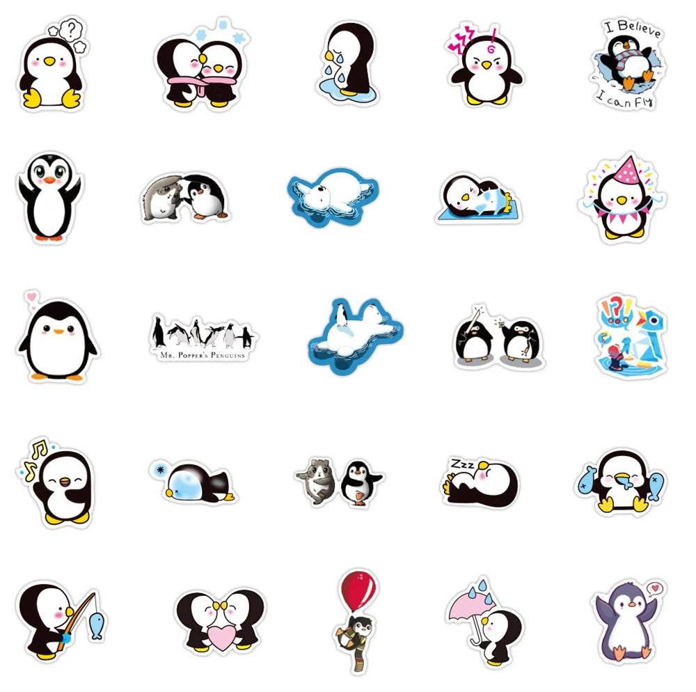 50PCS  American Drama Mr. Pop’s Penguin Graffiti Sticker Motorcycle Luggage Notebook Scooter Sticker