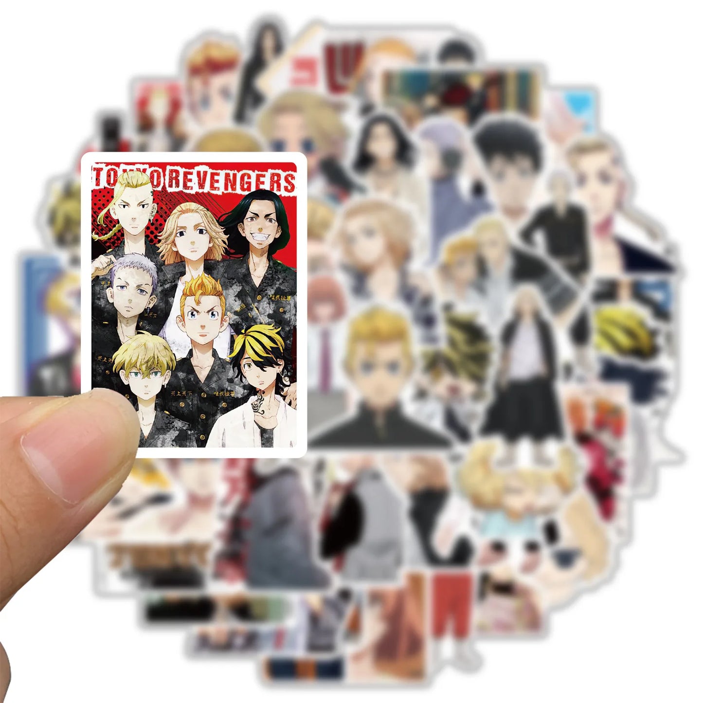 50 pieces of Neiman Tokyo Avenger cartoon anime graffiti stickers, suitable for DIY decoration of laptops, bags, handbooks, sticker toys