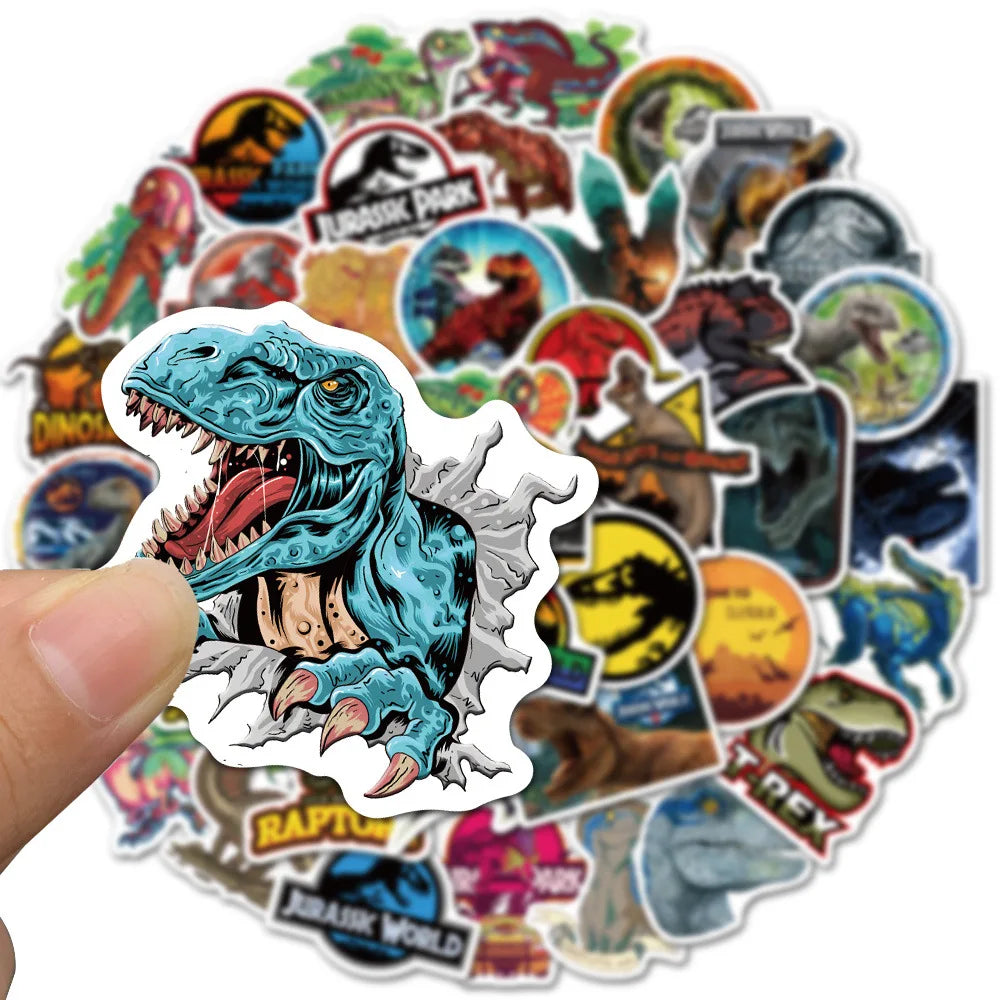50PCS Classic Movie Jurassic Park Graffiti Luggage Laptop Motorcycle Mobile Phone Water Cup Sticker