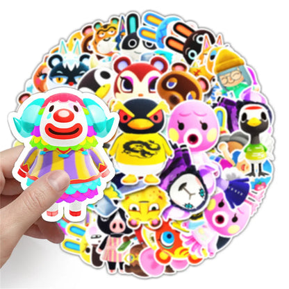 50PCS   Animal Crossing Club Cartoon Game Graffiti Waterproof Sticker Suitcase NotebookRefrigeratorSkateboardHelmet