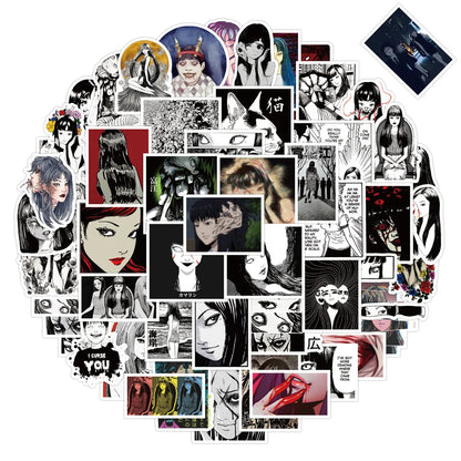 50PCS Fujiang Cartoon Anime Sticker Car Motorcycle Trolley Water Cup Ceramic Cup Waterproof Sticker