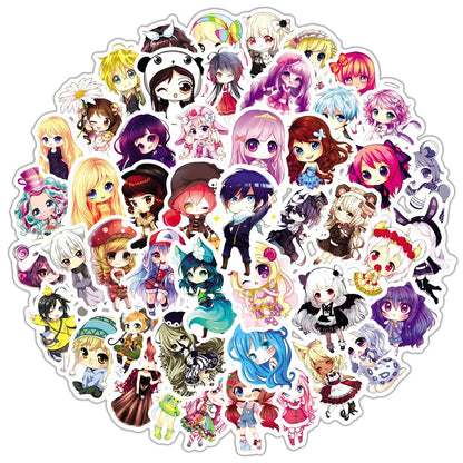 50PCS Cartoon Korean Cute Doll Graffiti Waterproof Sticker Suitcase Notebook Refrigerator SkateboardStationeryBox