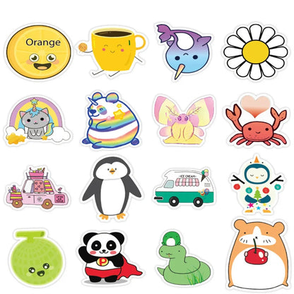 50 pieces of cartoon and fresh animal-style graffiti stickers, personalized, fashionable and creative DIY exquisite decorative decal cups, helmets, skateboard popular sticker toys