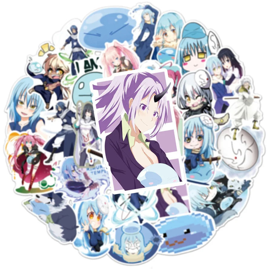 50PCS about Me To Be A Slime Graffiti Sticker Suitcase Laptop Waterproof Computer Guitar Decoration Sticker Toy Wholesale
