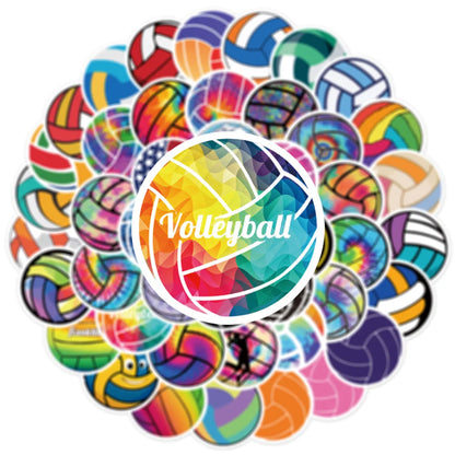 50PCS Volleyball Graffiti Sticker Suitcase Guitar Car Computer Waterproof PVC Sticker