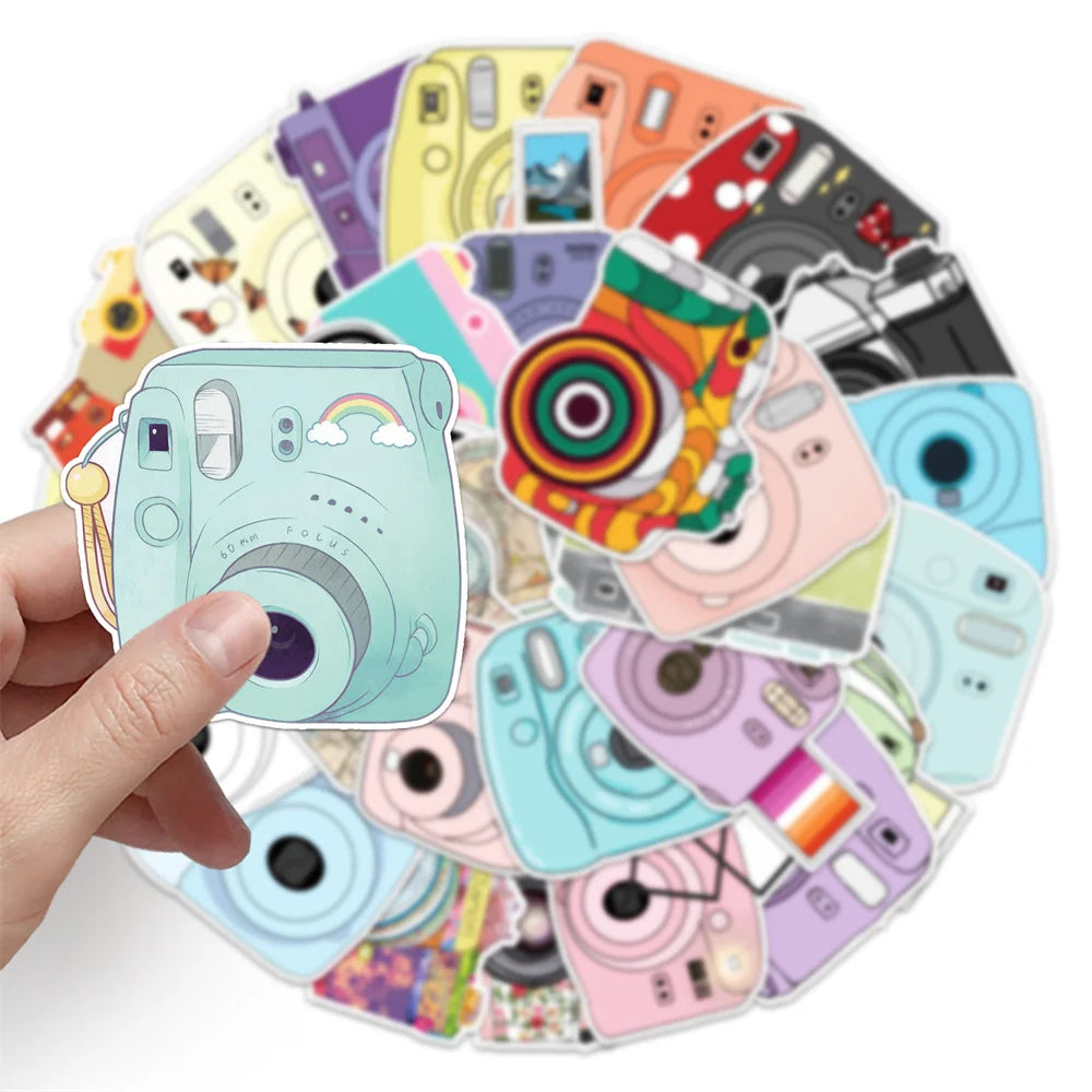 50PCS Camera Trend Creative Graffiti Sticker Luggage Scooter Tablet Computer Car Cartoon Decoration Sticker