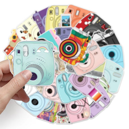 50PCS Camera Trend Creative Graffiti Sticker Luggage Scooter Tablet Computer Car Cartoon Decoration Sticker