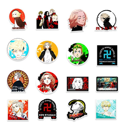 50PCS cartoon and anime Tokyo Revengers graffiti stickers, personalized decorative skateboard suitcases, mobile phones, laptops, waterproof stickers, toys