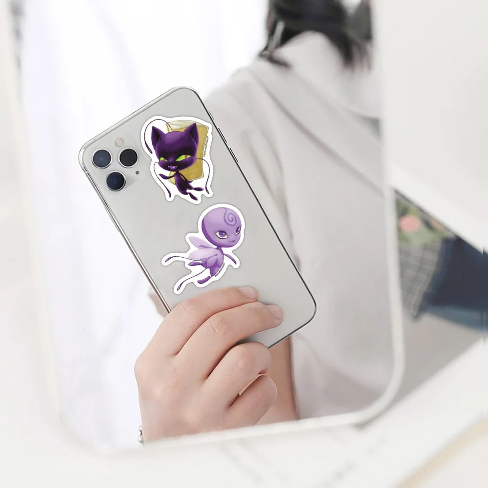 50PCS Cartoon Ladybug Girl Graffiti Sticker Laptop Guitar Skateboard Water Cup Mobile Phone Gift Toy Sticker