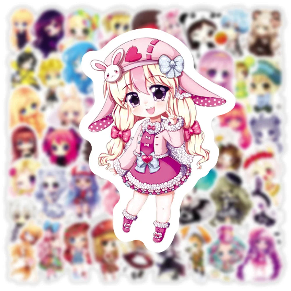50PCS Cartoon Korean Cute Doll Graffiti Waterproof Sticker Suitcase Notebook Refrigerator SkateboardStationeryBox