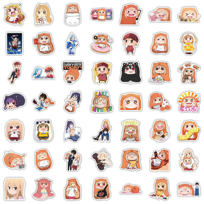 50PCS Cartoon Japanese comic Chimaimei Boo character decorative style graffiti stickers, personalized fashion creative trend DIY exquisite decorative decal cups, helmets, skateboard popular sticker toys