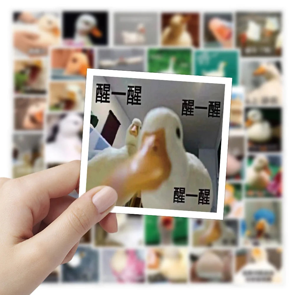 60PCS Cartoon Cute Animal Duck Sticker Personality Motorcycle Luggage Notebook Book Refrigerator Sticker