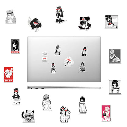 50PCS Girl Cartoon Sexy Graffiti Stickers Laptop Suitcase Waterproof Guitar Decoration Toys Wholesale