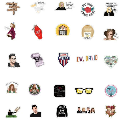 50PCS Hot American TV Series The Rich And Poor Road Cartoon Graffiti Suitcase Skateboard Waterproof Stickers