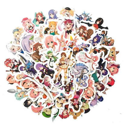 50PCS cartoon animation craft princess decorative style graffiti stickers, personalized, fashionable, creative and trendy DIY exquisite decorative decal cups, helmets, skateboard popular sticker toys