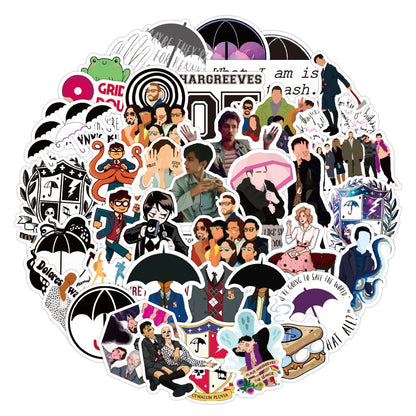 50PCS American Drama Umbrella College Graffiti Sticker Waterproof Suitcase Notebook Refrigerator Water Cup Sticker