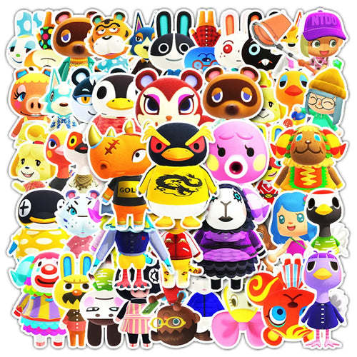 50PCS   Animal Crossing Club Cartoon Game Graffiti Waterproof Sticker Suitcase NotebookRefrigeratorSkateboardHelmet