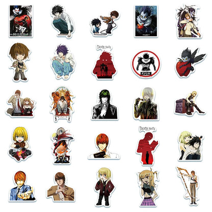 50PCS Anime Death Note Cartoon Graffiti Notebook's Toy Laptop Mobile Phone Computer Luggage Decoration Sticker