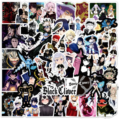 50PCS Anime Black Clover Graffiti Laptop Guitar Motorcycle Luggage Skateboard Bike Waterproof Sticker