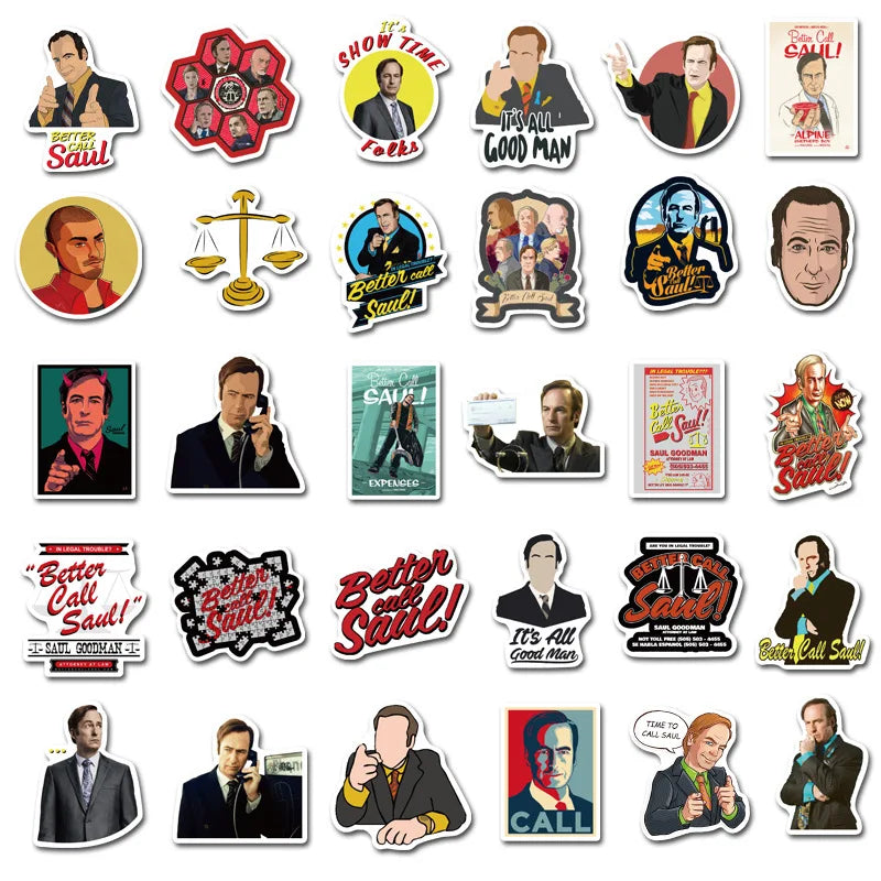 50PCS American Classic Drama Humor Lawyer Character Graffiti Car Refrigerator Helmet Trunk Stickers