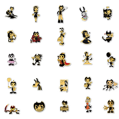 50PCS Cartoon Character Bandy and Ink Machine Graffiti Waterproof Sticker Suitcase Notebook Skateboard Water Cup