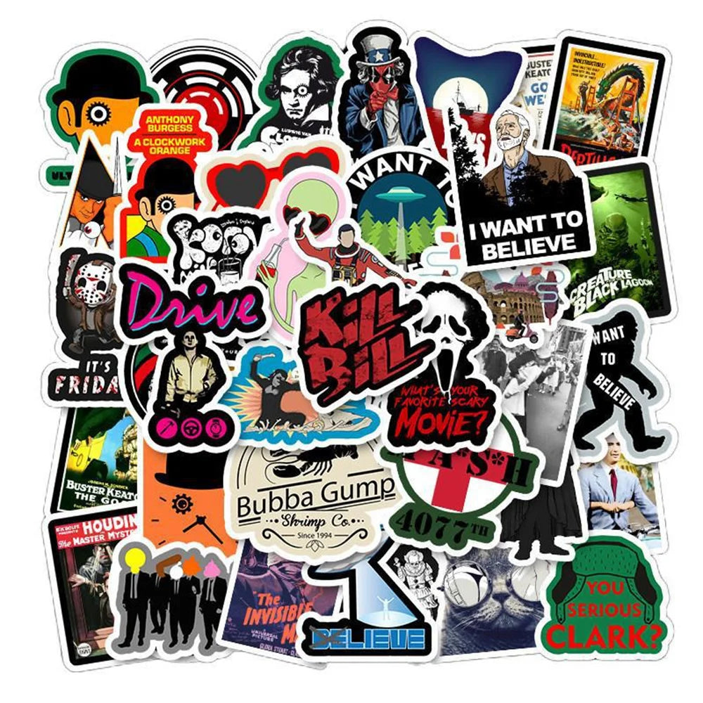 50PCS Classic Movie Pop Personalized Graffiti Waterproof Sticker Suitcase Notebook Skateboard Refrigerator Helmet