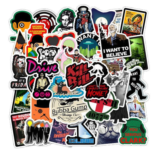 50PCS Classic Movie Pop Personalized Graffiti Waterproof Sticker Suitcase Notebook Skateboard Refrigerator Helmet