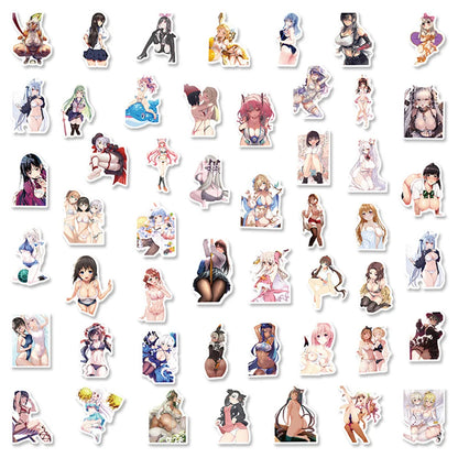 50PCS Waifu Beautiful Legs Sexy Girly Graffiti Stickers Luggage Laptop Suitcase Gift Cute Anime PVC Stickers