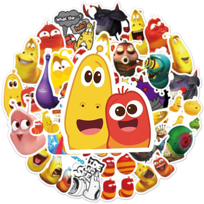 60PCS Hilarious Animation Cartoon Graffiti Waterproof Helmet Laptop Luggage Bicycle Skateboard Cute PVC Stickers
