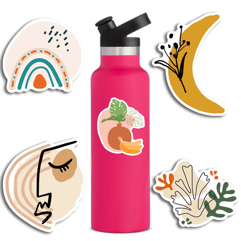 50pcs Abstract RETRO Art Graffiti Sticker DIY Luggage Guitar Starry Sky Animation Sticker Waterproof