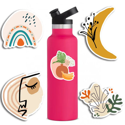 50pcs Abstract RETRO Art Graffiti Sticker DIY Luggage Guitar Starry Sky Animation Sticker Waterproof