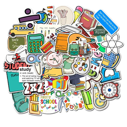 50PCS Creative School Stationery Children's Toys Graffiti Notebook Mobile Phone Manual Sticker Waterproof