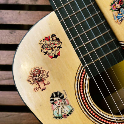 100PCS Beautiful Retro Girl Graffiti Laptop Skateboard Guitar Water Cup Luggage Waterproof Decorative Sticker