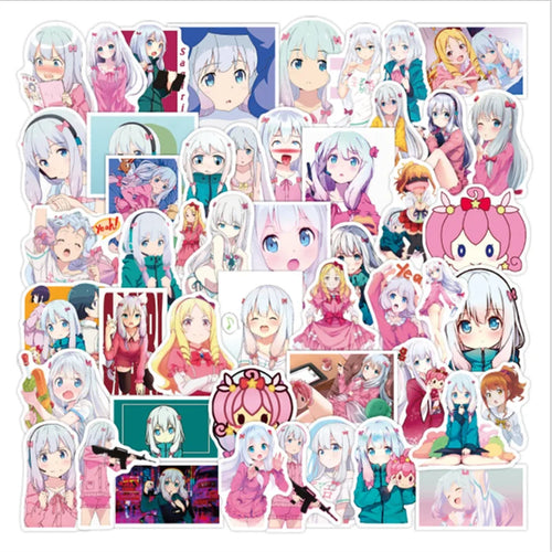 50PCS cartoon Japanese anime Erromanga teacher decorative style graffiti stickers, personalized fashion and creative trend DIY exquisite decorative decal cups, helmets, skateboard popular stickers