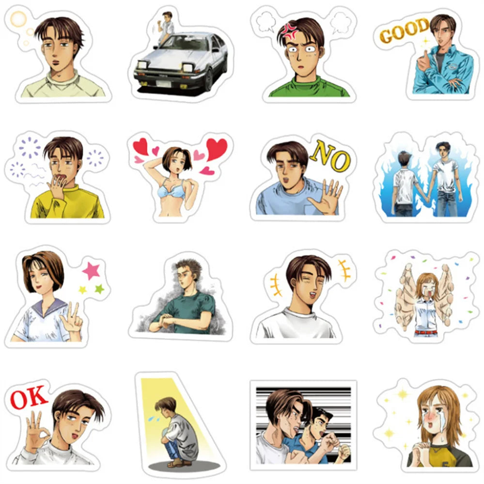 50PCS cartoon Japanese anime character decorative style graffiti stickers, personalized, fashionable and creative trend DIY exquisite decorative decal cups, helmets, skateboard popular sticker toys