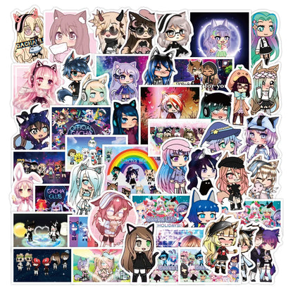 50PCS Cartoon Game Gacha Life Gacha Life Laptop Luggage Sticker Waterproof Graffiti Sticker