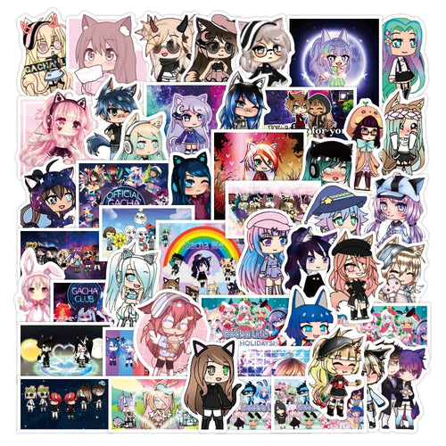 50PCS Cartoon Game Gacha Life Gacha Life Laptop Luggage Sticker Waterproof Graffiti Sticker